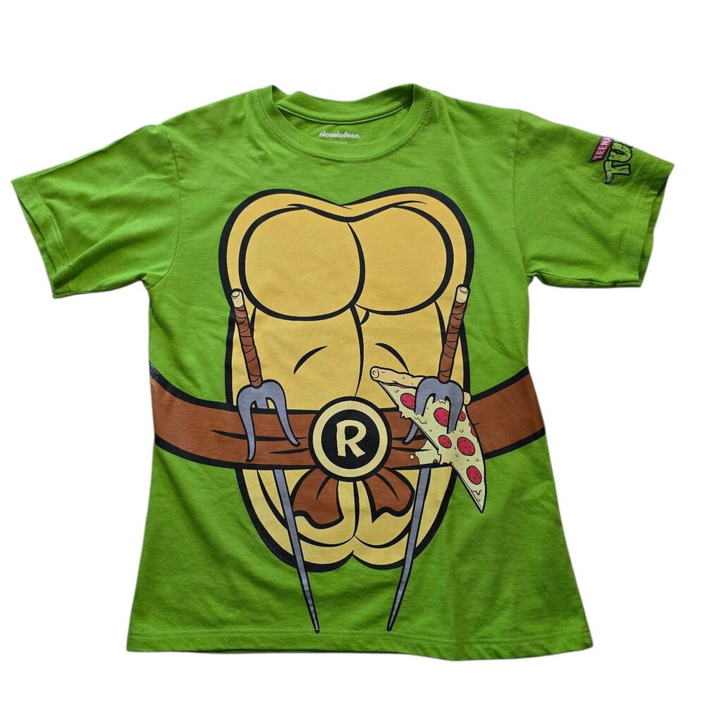 teenage mutant ninja turtles raphael cosplay shirt nickelodeon viacom Boy sz 8